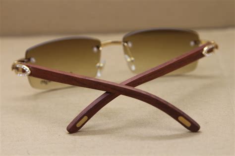 cheap cartier wood grain glasses|rimless big c cartier glasses.